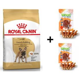 Royal Canin French Bulldog 3 kg Yetişkin Köpek Maması + 2x80 gr Wooc Ödül
