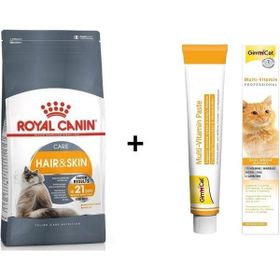 Royal Canin Hair Skin Deri ve Tüy Sağlığı 2 kg Kedi Maması + Gimcat 100 gr Multivitamin