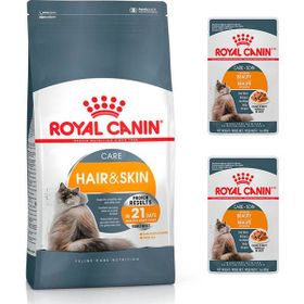 Royal Canin Hair&skin Care Tüy Güzelliği 4 kg Kedi Maması + 2 Adet Hair Skin Intense Beauty Yaş Mama