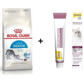 Royal Canin Indoor 27 2 kg Kuru Kedi Maması + Gimcat 100 gr Malt