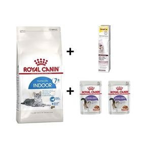 Royal Canin Indoor 7+ 1.5 kg Yaşlı Kuru Kedi Maması + Rc 2x85 gr Yaş Mama + Gimcat 20 gr Malt