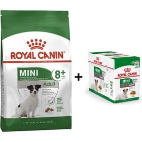 Royal Canin Mini Adult +8 Yaş 2 kg Yaşlı Köpek Maması + 12 Adet Yaş Mama
