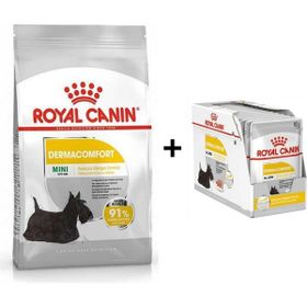 Royal Canin Mini Dermacomfort 3 kg Yetişkin Köpek Maması + 12 Adet Yaş Mama