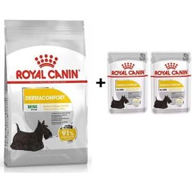 Royal Canin Mini Dermacomfort 3 kg Yetişkin Köpek Maması + 2 Adet Hediye Yaş Mama