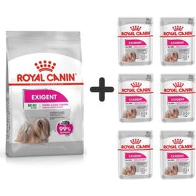 Royal Canin Mini Exigent 3 kg Köpek Maması + 6 Adet Yaş Mama