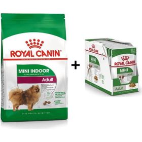 Royal Canin Mini Indoor Adult 1.5 kg Köpek Maması + 12 Adet Yaş Mama