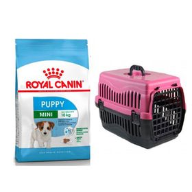 Royal Canin Mini Puppy 2 kg Köpek Maması + Pet Style 49 cm Pembe Taşıma Çantası