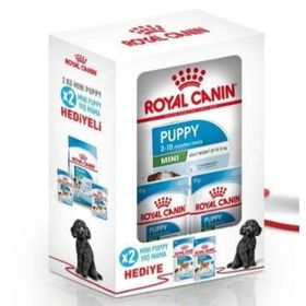 Royal Canin Mini Puppy Bundle Küçük Irk 2 kg Yavru Köpek Maması + Pouch 85 gr 2 Adet Yaş Mama