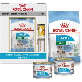 Royal Canin Mini Starter Küçük Irk 3 kg Yavru Köpek Başlangıç Maması + 2 Adet Başlangıç Konservesi