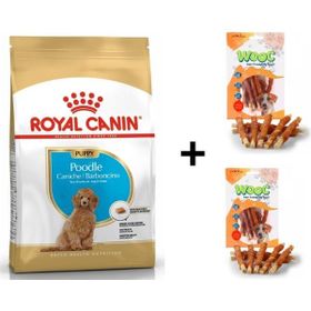 Royal Canin Poodle Puppy 3 kg Köpek Maması + 2x80 gr Wooc Ödül