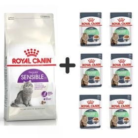 Royal Canin Sensible 33 4 kg Kuru Kedi Maması + 6 Adet Yaş Mama