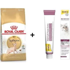 Royal Canin Sphynx 2 kg Yetişkin Kedi Maması + Gimcat 100 gr Malt