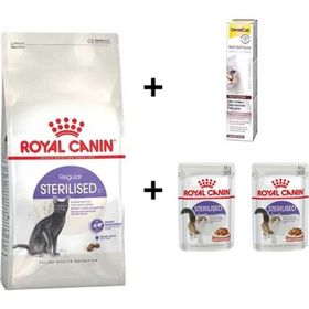 Royal Canin Sterilised 2 kg Kısırlaştırılmış Kedi Maması + 2 Adet Rc 85 gr Yaş Mama + 20 gr Gimcat Malt