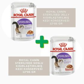 Royal Canin Sterilised Jelly 12x85 gr + Gravy 12x85 gr Kedi Konservesi
