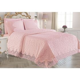 Royal Home Ebru Pudra 6 Parça Fransız Battaniye Takımı