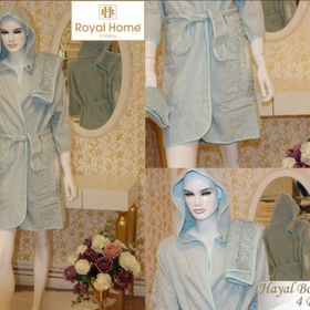 Royal Home Hayal Turkuaz 4 Parça Kadın Bornoz Seti
