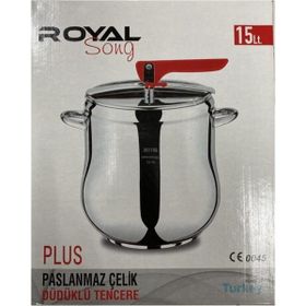 Royal Song 15TL Paslanmaz 18 lt Bordo Çelik Düdüklü Tencere