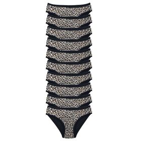 Royaleks 10 Adet Leopar Desenli Likralı Yumuşak Dokulu Kadın Slip Külot