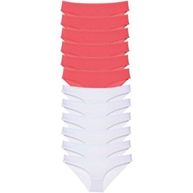 Royaleks 12 Adet Fuşya Beyaz Eko Set Likralı Kadın Slip Külot
