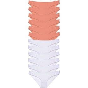 Royaleks 12 Adet Pudra Beyaz Eko Set Likralı Kadın Slip Külot