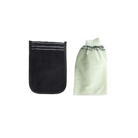 Royaleks 2 Adet Kalın Siyah ve 25x17 cm Beyaz Hamam Kesesi