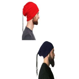Royaleks 2 Adet Kırmızı Lacivert Polar İpli Bere ve Boyunluk