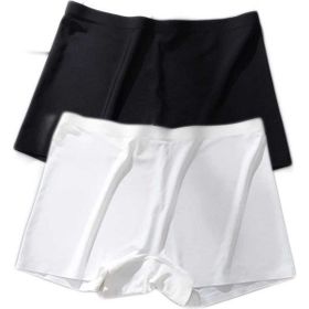 Royaleks 2 Adet Siyah Beyaz Kadın Dikişsiz Görünmez İz Yapmaz Mini Şort Boxer