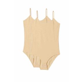 Royaleks 2 Adet Ten İp Askılı Kadın Çıtçıtlı Body