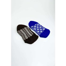 Royaleks 2 Çift Set 11 El Örgüsü Kışlık Şık Kadın Yün Patik
