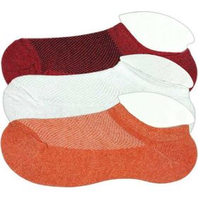 Royaleks 3 Adet Çocuk Sneaker Bordo Beyaz Turuncu Patik Çorap