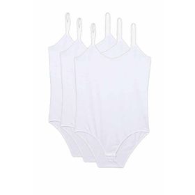 Royaleks 3 Adet İp Askılı Beyaz Kadın Çıtçıtlı Body