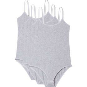 Royaleks 3 Adet İp Askılı Gri Kadın Çıtçıtlı Body