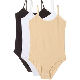 Royaleks 3 Adet İp Askılı Siyah Beyaz Ten Kadın Çıtçıtlı Body