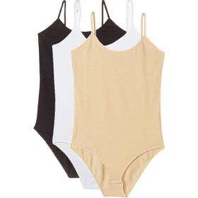 Royaleks 3 Adet İp Askılı Siyah Beyaz Ten Kadın Çıtçıtlı Body