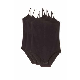 Royaleks 3 Adet İp Askılı Siyah Kadın Çıtçıtlı Body