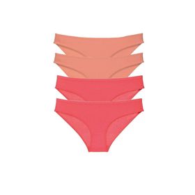 Royaleks 4 Adet Eko Set Likralı Slip Pudra Fuşya Kadın Külot
