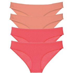 Royaleks 4 Adet Eko Set Likralı Slip Pudra Fuşya Kadın Külot