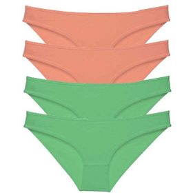 Royaleks 4 Adet Eko Set Likralı Slip Pudra Yeşil Kadın Külot