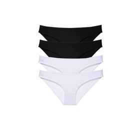Royaleks 4 Adet Eko Set Likralı Slip Siyah Beyaz Kadın Külot