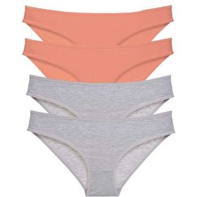 Royaleks 4 Adet Süper Eko Set Likralı Slip Pudra Gri Kadın Külot