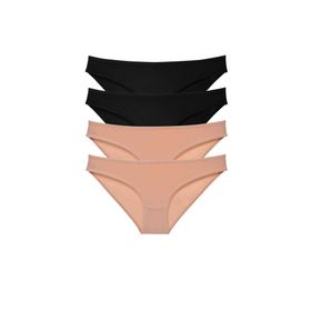 Royaleks 4 Adet Süper Eko Set Likralı Slip Siyah Ten Kadın Külot