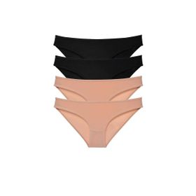Royaleks 4 Adet Süper Eko Set Likralı Slip Siyah Ten Kadın Külot