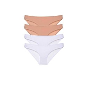 Royaleks 4 Adet Süper Eko Set Likralı Slip Ten Beyaz Kadın Külot
