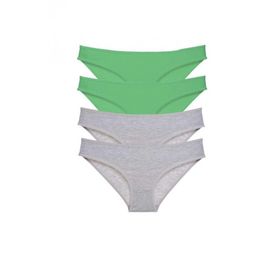 Royaleks 4 Adet Süper Eko Set Likralı Slip Yeşil Gri Kadın Külot
