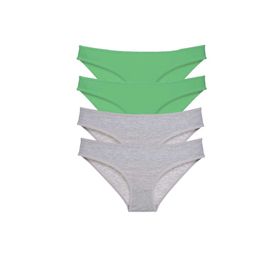 Royaleks 4 Adet Süper Eko Set Likralı Slip Yeşil Gri Kadın Külot