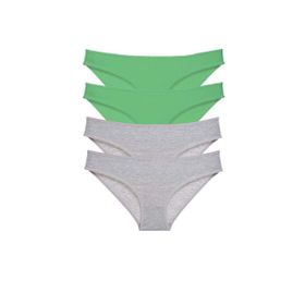 Royaleks 4 Adet Süper Eko Set Likralı Slip Yeşil Gri Kadın Külot