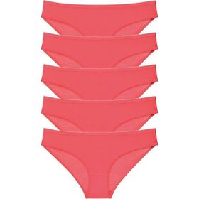 Royaleks 5 Adet Süper Eko Set Likralı Kadın Fuşya Slip Külot