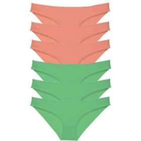 Royaleks 6 Adet Eko Set Likralı Pudra Fuşya Kadın Slip Külot