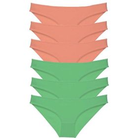 Royaleks 6 Adet Eko Set Likralı Pudra Fuşya Kadın Slip Külot