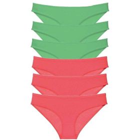 Royaleks 6 Adet Eko Set Likralı Yeşil Fuşya Kadın Slip Külot